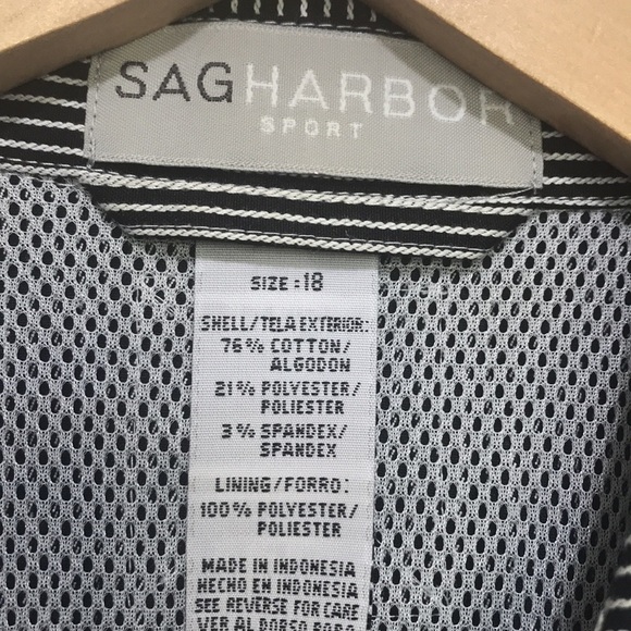 SAG Harbor Sport striped zip up jacket 18 - Picture 7 of 9